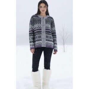 Telluride Clothing Women’s XL Nordic Wool Sweater Ski Fair Isle Clasp Cardigan
